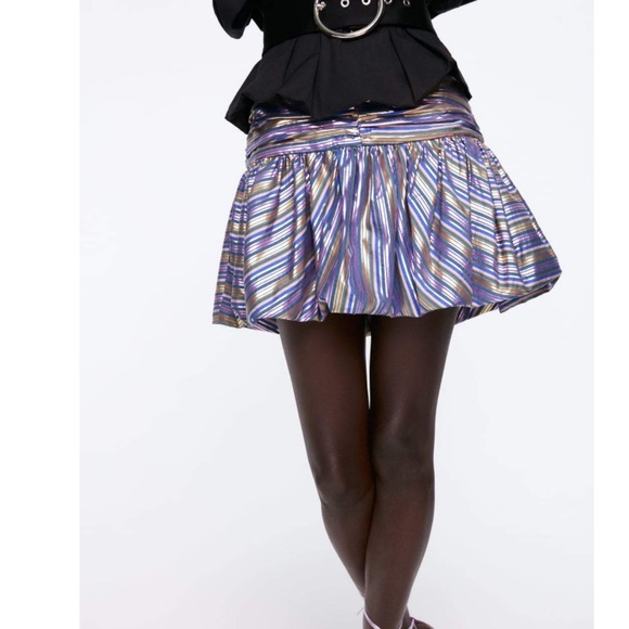 Zara Dresses & Skirts - Zara Vibrant Striped Mini Skirt